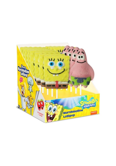 Relkon Lisanslı Sponge Bob Square Pants Marshmallow Lolipop 12 x 45 G