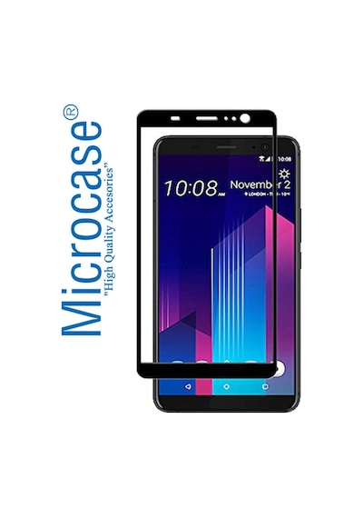 Htc U11 Plus Tam Kaplayan Çerçeveli Tempered Ekran Koruyucu