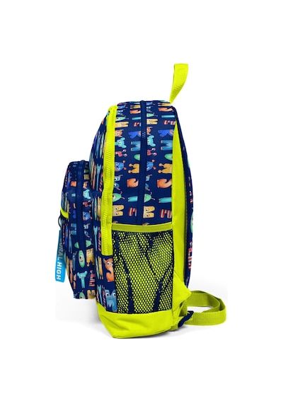Coral High Kids Lacivert Neon Sarı Monster Desenli Dört Bölmeli Okul Sırt Çantası 23726