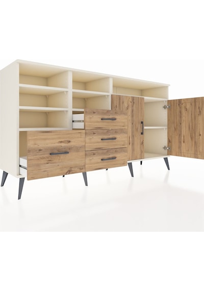 Hyperion Konsol 7 Raflı 4 Çekmeceli 2 Kapaklı 176x44x99 Aytaşı-ça Aytaşı-çam