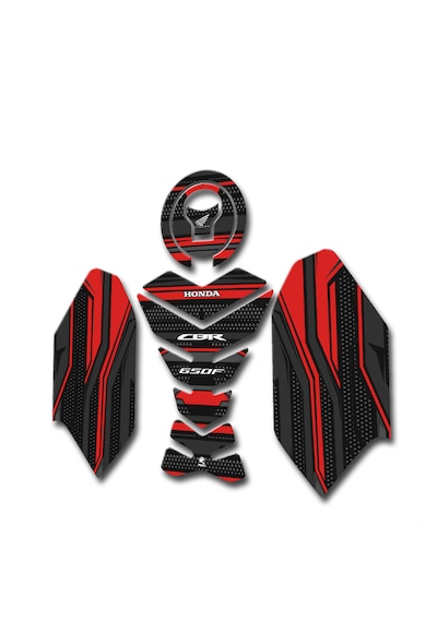 Cbr650f Tankpad Seti Karbon - Kırmızı