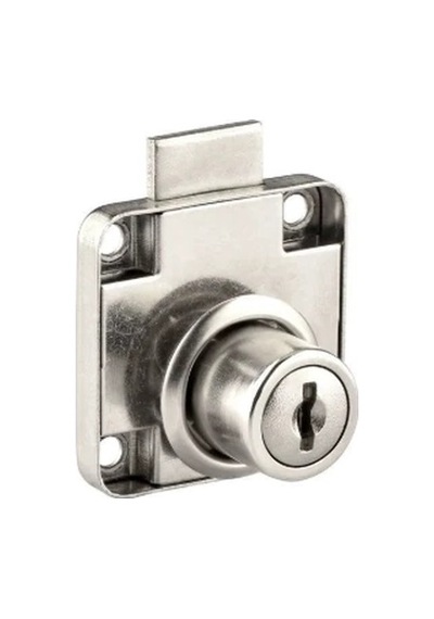 Canex Kare Çekmece Kilidi Nikel Gövde - 22 Mm 10 Adet