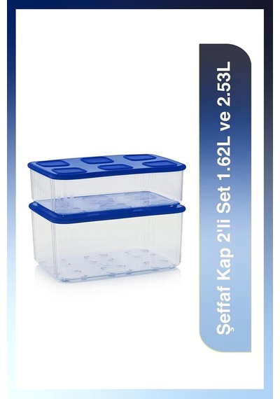 Tupperware Şeffaf Buzdolabı Saklama Kabı 2'li Set Çok Renkli