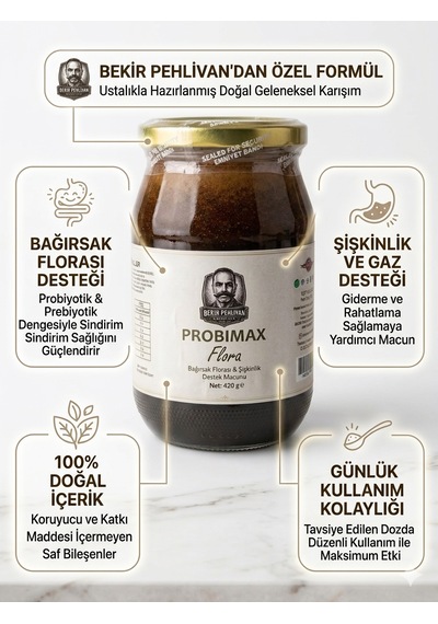 Bekir Pehlivan Naturals Probimax Flora Ve Ağırlık Hissi Destek Macunu 420 G