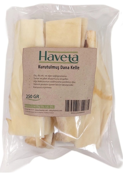 Haveta Kurutulmuş Dana Kelle Derisi 250gr