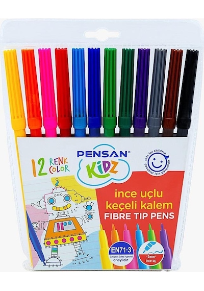 Pensan Keçeli Kalem Kıdz 12 Renk