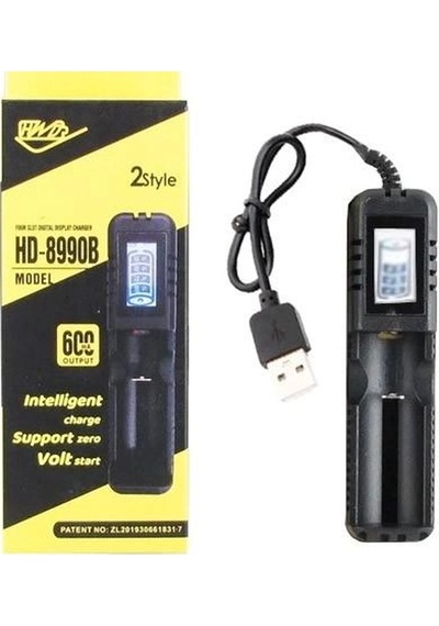 Hd-8990b 5v Usb Lityum Tekli Akıllı Pil Şarj Aleti Bms Destekli