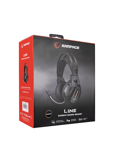 Rampage RM-K71 Line Rainbow Aydınlatmalı Oyuncu Kulaklığı