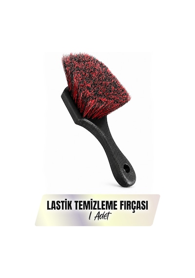 Lastik Paspas Ve Davlumbaz Temizleme Fırçası Kısa Saplı Yoğun Kıllı Oto Detay Fırçası