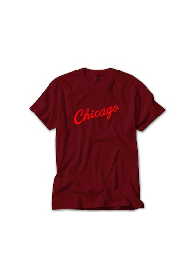 Chicago Yazı Kırmızı Tişört