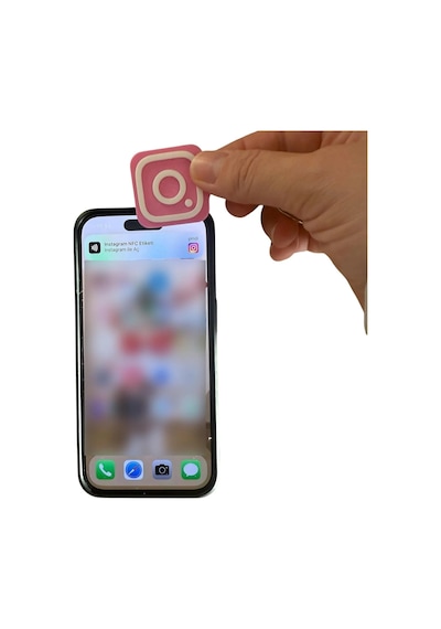 Nfc Anahtarlık - Tiktok Anahtarlık Pembe 4 Cm