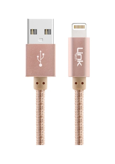 Linktech K544 30 CM Safe Lightning Usb Örgü Metal Data Şarj Kablosu
