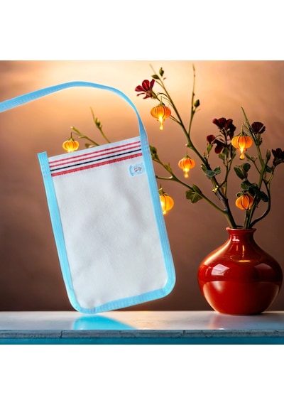 Eker Doğanın Renkleri-mavi Biyeli Kese-banyo Ve Duş Kesesi