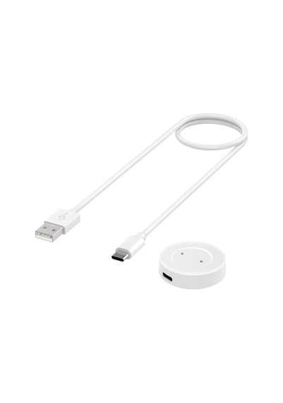 Caseonn Honor Magic Watch 2 42mm Manyetik Usb Hızlı Şarj Kablosu Beyaz