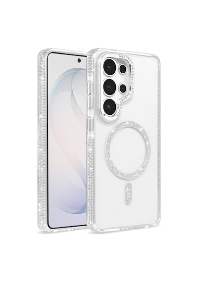 Maks Technology Galaxy Uyumlu S26 Ultra Kılıf M-safe Şarj Özellikli Mkst Tera Silikon Kapak - Şeffaf