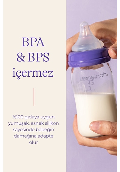 Lansinoh® 160 ML Cam Biberon ve NaturalWave® Biberon Emziği (1Ay+)