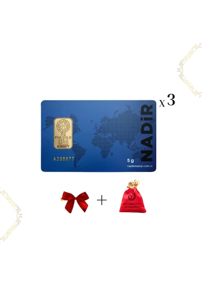 Nadir 3 Adet 5 Gr 24 Ayar Altın 995