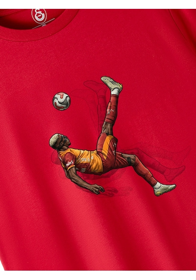 Gsstore Galatasaray V. Osimhen Artwork T-shirt E252999 Kırmızı