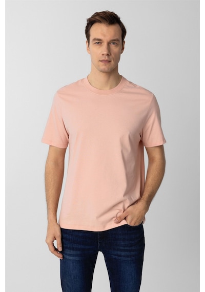Süvari Koyu Pembe Regular Düz Bisiklet Yaka Tişört