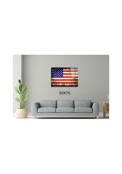 Amerika Bayrağı Karışık Cam Tablo Pct0614 Modern Dekorasyon Temalı Dekoratif Duvar Tablosu, Salon, Ev Ve Ofis Dekoru,