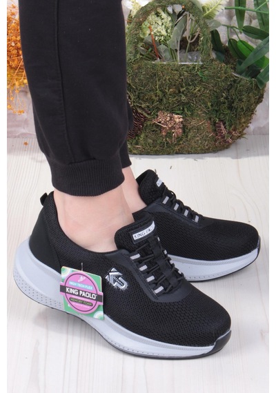 Fort King Anna Rahat Hafif Memory Foam Taban Sneaker Kadın Ayakkabı Siyah