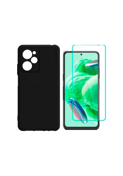 Xiaomi Poco X5 Pro Uyumlu Kılıf Esnek Silikon Telefon Kılıfı Ve Temperli Cam Ekran Koruyucu