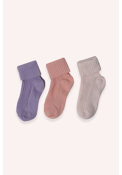 Panço Unisex Kutulu 3'lü Çorap Renkli