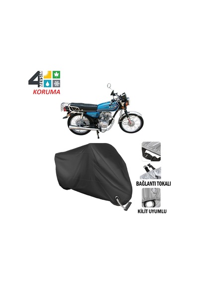 Çelik Motor 100Cc Motosiklet Brandası ( Kilit Uyumlu - Siyah