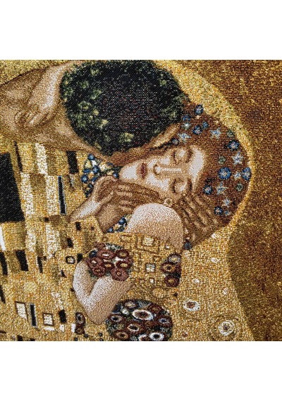 Figüratif Seri-36 Dokuma Goblen Kumaş-Gustav Klimt - The kiss