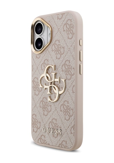 Apple Uyumlu iPhone 17 Kılıf Guess Lisanslı 4g Büyük Metal Logolu Kalın Askılı Kapak Pembe Pembe
