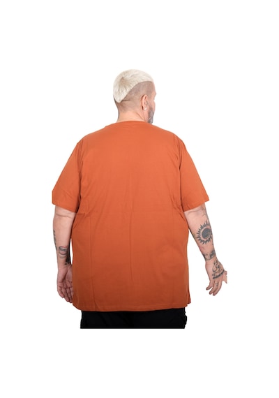 Mode Xl Büyük Beden Erkek Basic Bisiklet Yaka T-shirt 20031 Tarcın Kahverengi