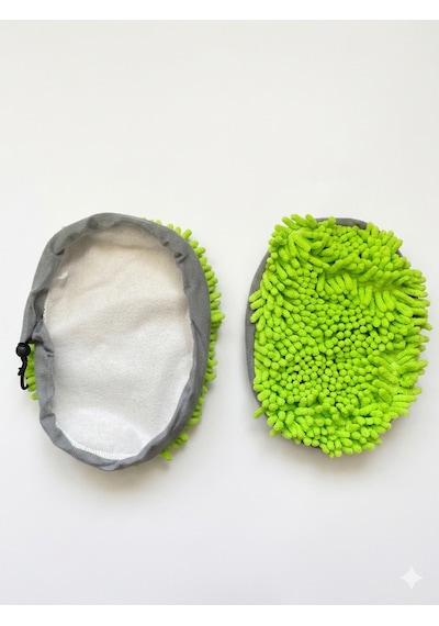 Hannah Araba Yıkama Fırçası İçin Yedek Paspas 2 Adet Ayarlanabilir Yumuşak Mikrofiber Paspas Başlığı