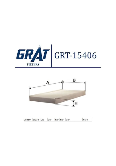 Polen Filtresi Grat 15406 Sprinter 2006-2018 Crafter 2006-2018 Oem 9068300218