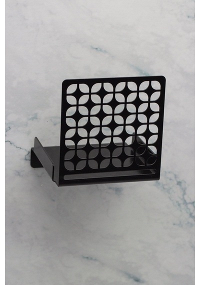 Modern Banyo Tuvalet Peçete Tutucu, Siyah Peçete Askılığı, Metal Peçetelik Siyah