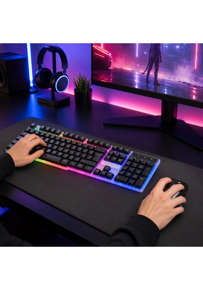 Hx-100 Kablolu Oyuncu Klavye Mouse Seti, Rainbow Led Aydınlatmalı, Türkçe Q, 105 Tuş, 6 Tuşlu Gaming Mouse Optik Hx-100 Kablolu Oyuncu Klavye Mouse Seti, Rainbow Led Aydınlatmalı, Türkçe Q, 105 Tuş, 6 Tuşlu Gaming Mouse Optik