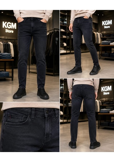 Craft İcon Pankow Bob Dar Paça Erkek Kot Pantolon Bob Black