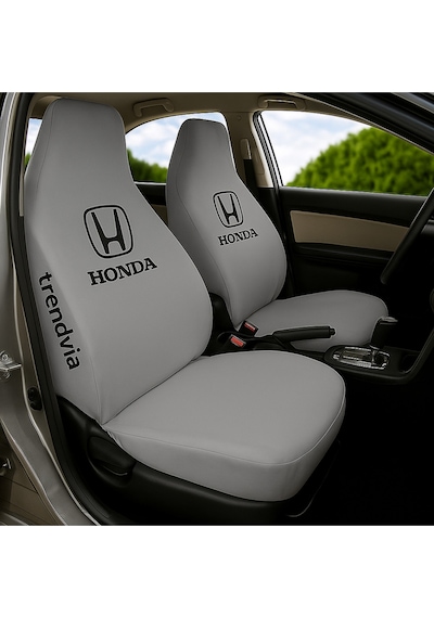Honda Uyumlu Gri Renk Penye Kumaş Oto Koltuk Kılıfı Takımı Ön Ve Arka Servis Kılıfı Seti