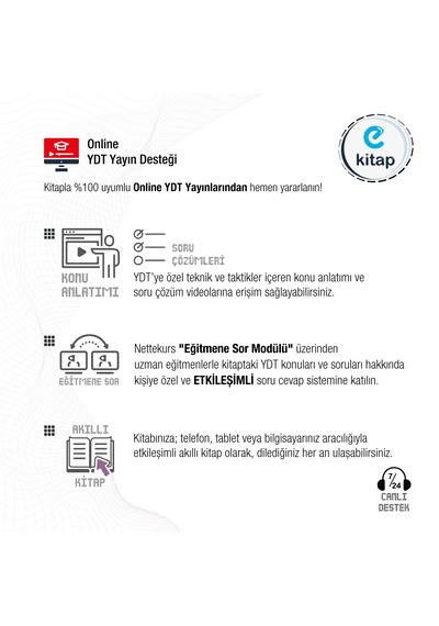 Nettekurs Yayınları Ydt Video Çözümlü Akıllı 5 Deneme E-kitap