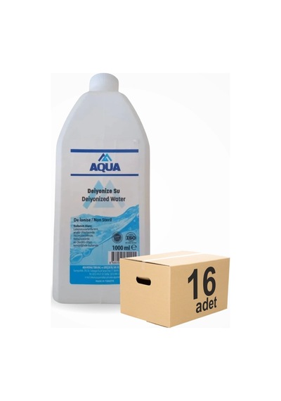 Aqua Deiyonize Su Distile Su 1 Lt - 16 Adet 1 Koli