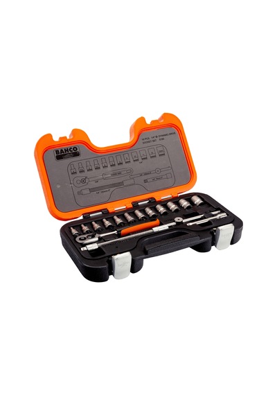 Bahco S160 16 Parça 1/4” Lokma Takımı 6 Köşe