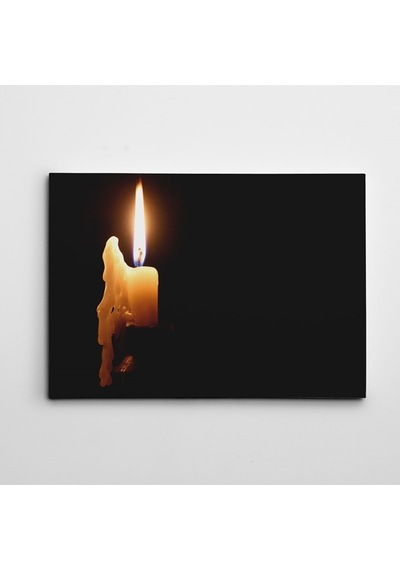 Eriyen Mum Işıklı Dekoratif Dev Boyut Kanvas Tablo 100 X 140 Cm