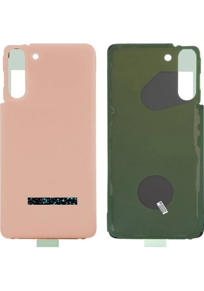 Samsung Galaxy Uyumlu S21 5g Sm-g991 Arka Kapak Pembe Altın Belirtilen