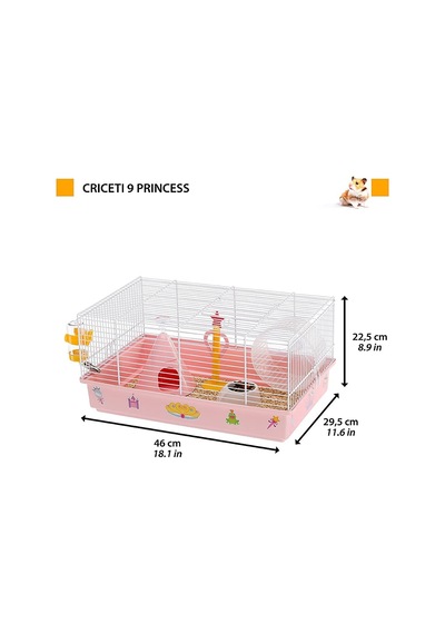 Ferplast Criceti 9 Hamster Kafesi Prenses Temalı, Princess