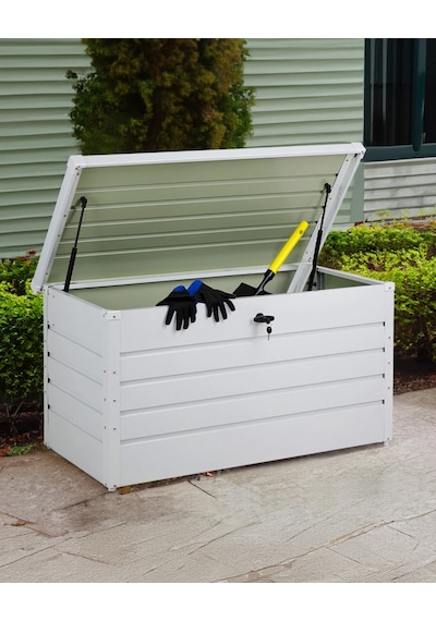 Yardbox Metal Bahçe Dolabı 350 L Beyaz Beyaz