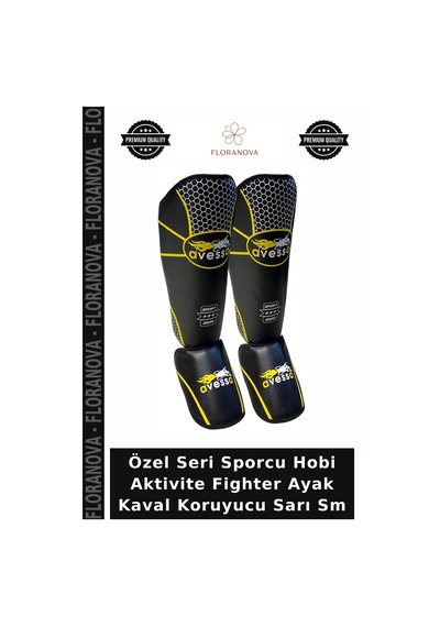 Özel Seri Sporcu Hobi Aktivite Fighter Ayak Kaval Koruyucu Sarı Sm