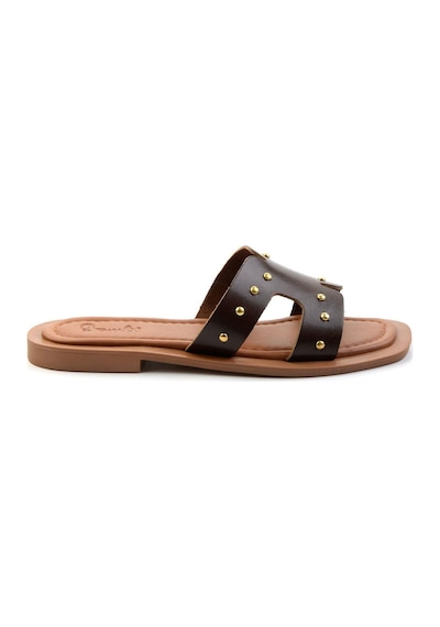 Bambi Kahve Leather Kadın Terlik K04826053603 Kahve