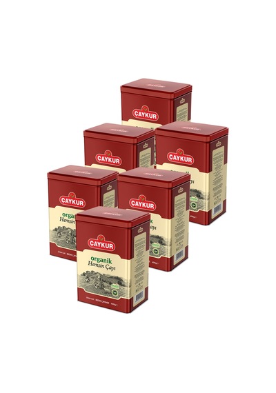 Organik Hemşin Çayı Teneke Kutu 400 Gr. Altılı Paket