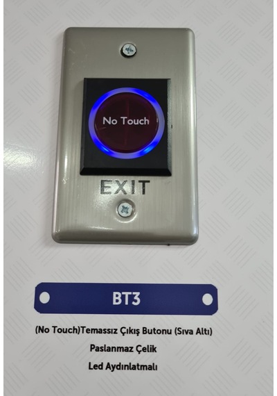 Bt3 Temassız No Touch Kapı Butonu Sıva Altı Işıklı