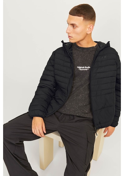 Jack & Jones 12256983 Erkek  Siyah Mont & Kaban