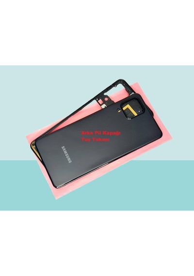 Samsung Galaxy A22 A225 4g Uyumlu Full Kasa Arka Kapak Batarya Kapağı - Siyah Çok Renkli